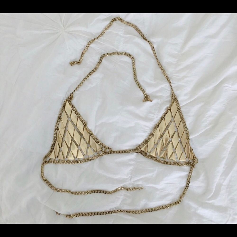 ✨LF festival chain link bra ✨